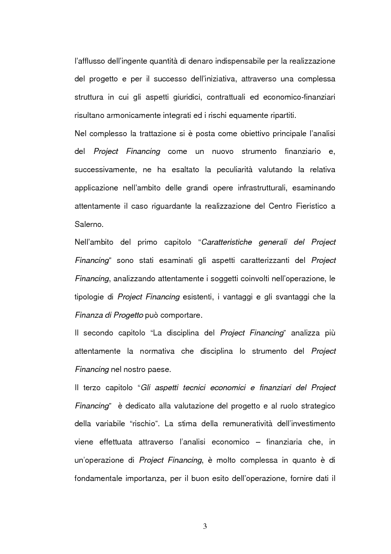 Anteprima della tesi: Un nuovo strumento di finanza innovativa: il Project Financing, Pagina 2