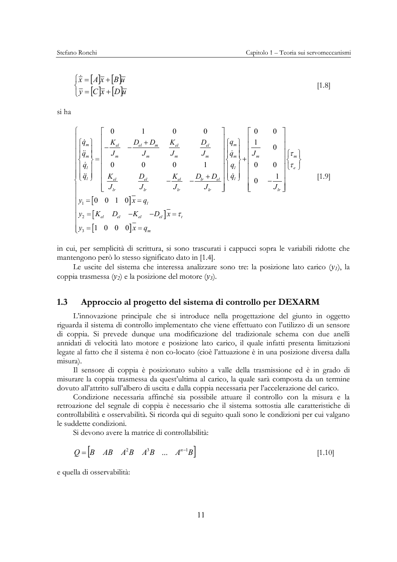 Anteprima della tesi: Modellistica e analisi delle prove sperimentali su un giunto robotico per applicazioni spaziali, Pagina 8