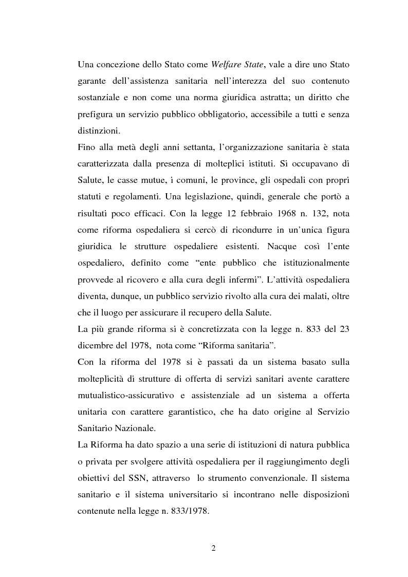 Anteprima della tesi: L'Azienda ospedaliera universitaria, Pagina 2