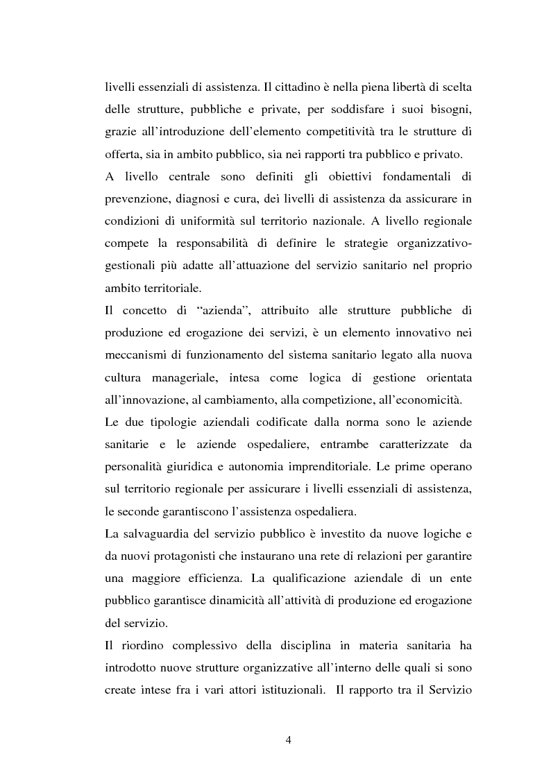 Anteprima della tesi: L'Azienda ospedaliera universitaria, Pagina 4