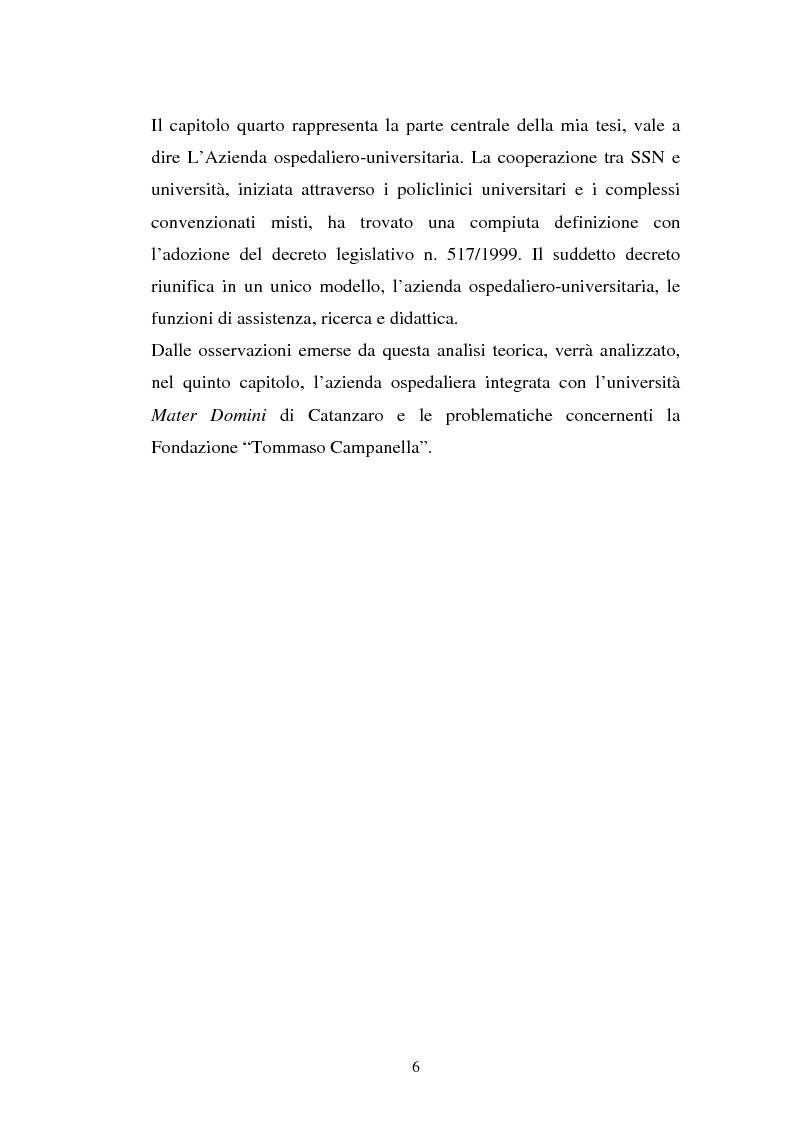 Anteprima della tesi: L'Azienda ospedaliera universitaria, Pagina 6