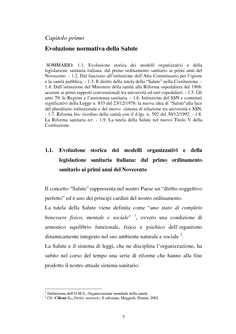 Anteprima della tesi: L'Azienda ospedaliera universitaria, Pagina 7