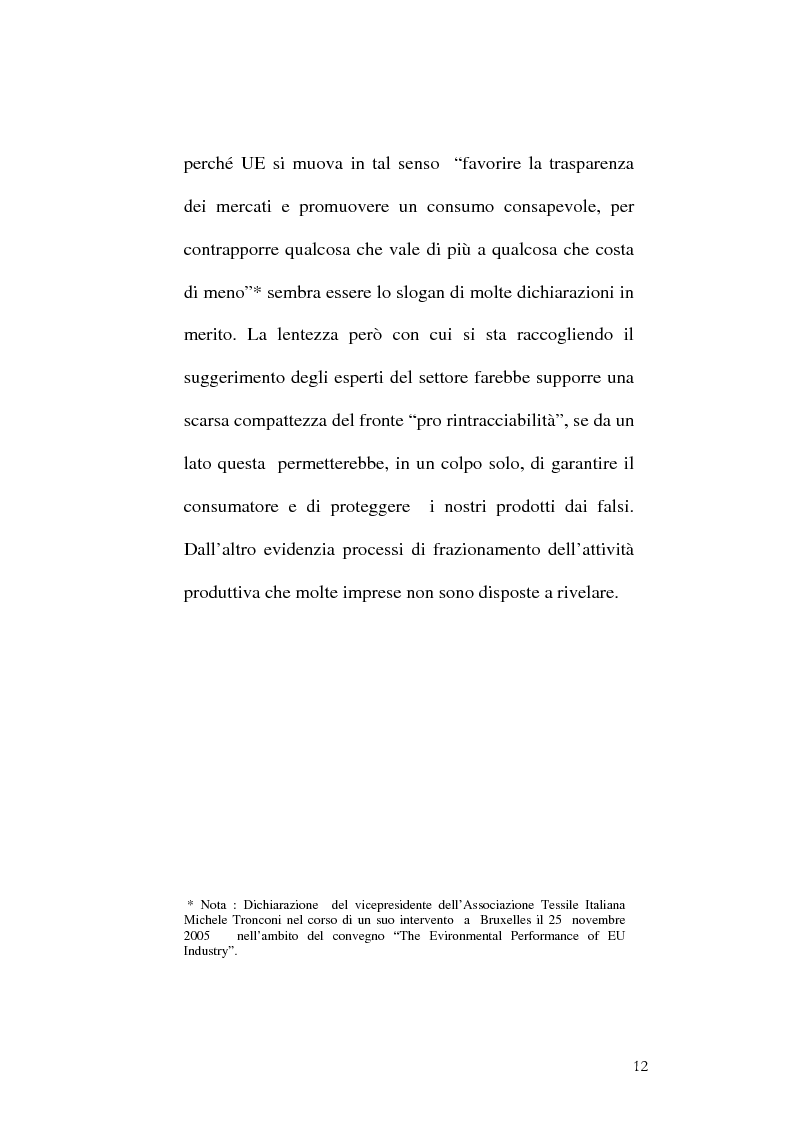 Anteprima della tesi: Tracciabilità: Uno strumento per gestire la concorrenza sul mercato internazionale, Pagina 10