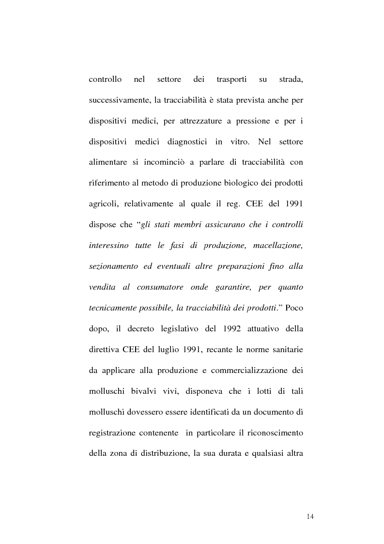 Anteprima della tesi: Tracciabilità: Uno strumento per gestire la concorrenza sul mercato internazionale, Pagina 12
