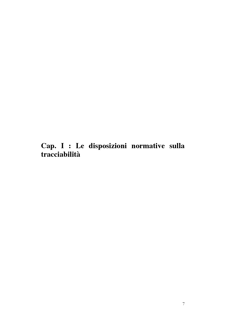 Anteprima della tesi: Tracciabilità: Uno strumento per gestire la concorrenza sul mercato internazionale, Pagina 5