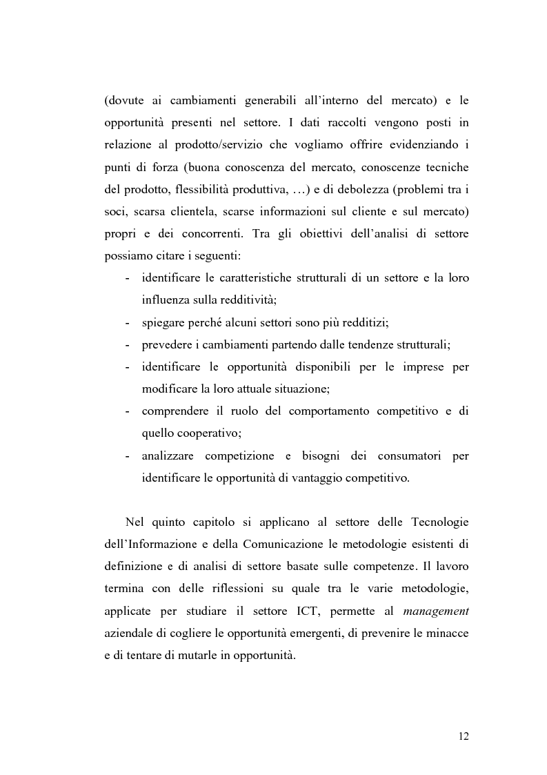Anteprima della tesi: Problematiche di definizione ed analisi strategica nel settore delle Tecnologie dell'Informazione e della Comunicazione, Pagina 6