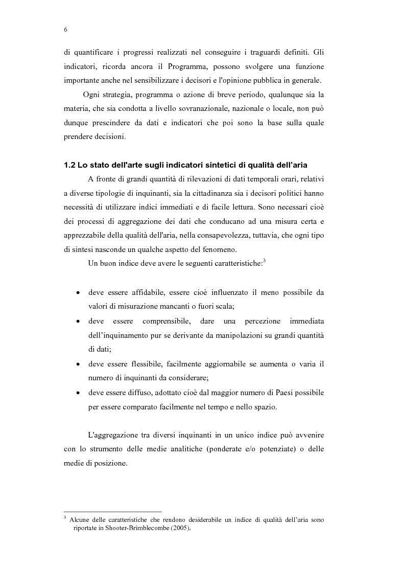 Anteprima della tesi: Confronto tra indici sintetici sulla qualità dell'aria e loro variabilità sul territorio, Pagina 2