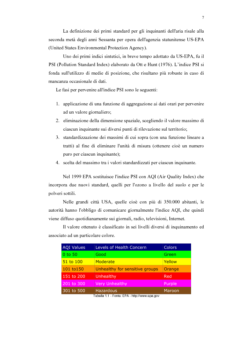 Anteprima della tesi: Confronto tra indici sintetici sulla qualità dell'aria e loro variabilità sul territorio, Pagina 3