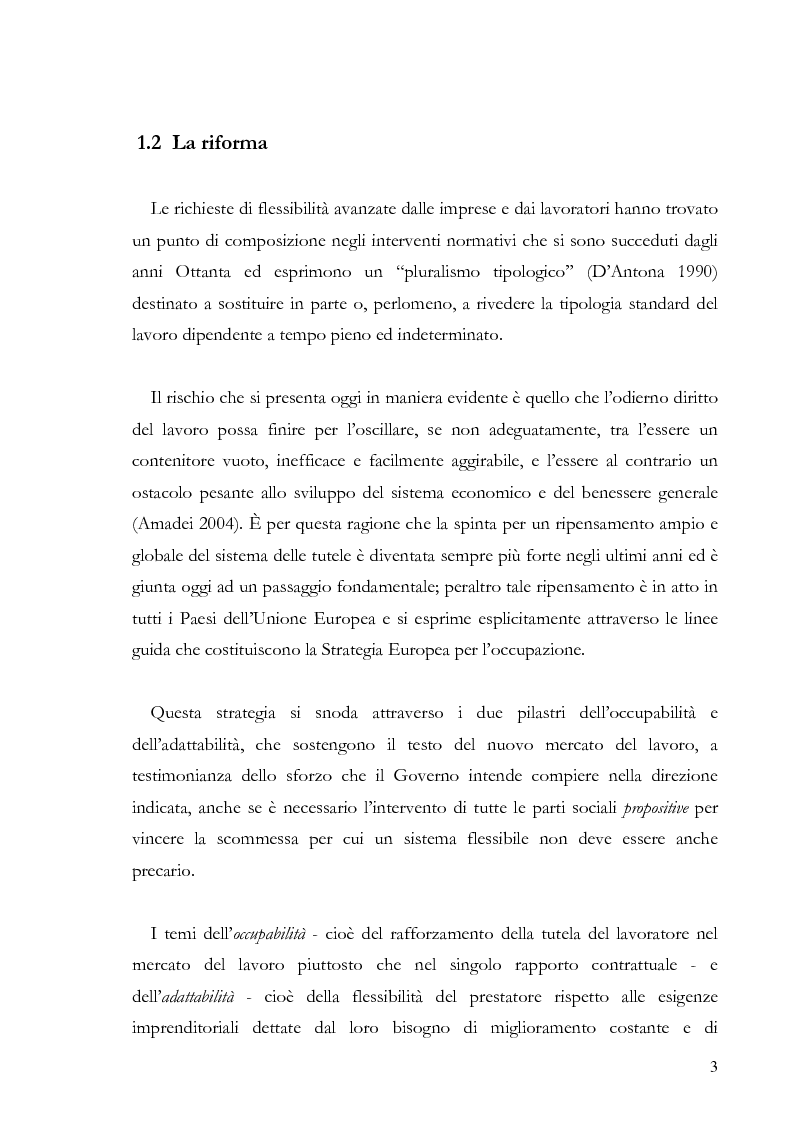 Anteprima della tesi: La tenuta costituzionale della riforma del mercato del lavoro nella sentenza n. 50/2005, Pagina 2