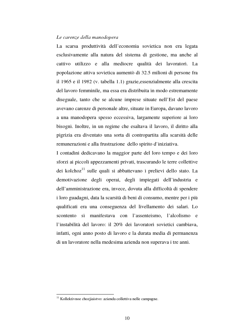 Anteprima della tesi: L'Urss dalla perestrojka al crollo, Pagina 10