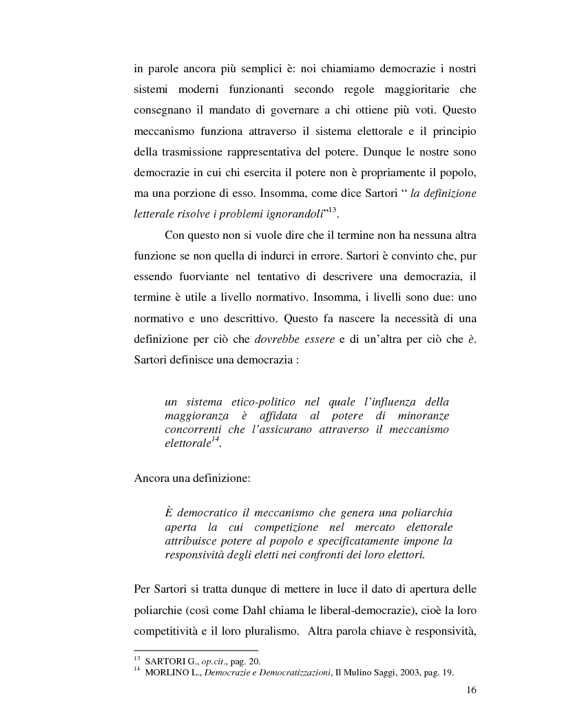 Anteprima della tesi: Istituzioni democratiche vs Democrazia. Il caso dei paesi musulmani, Pagina 12