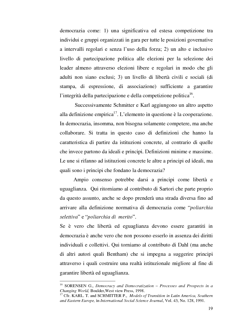 Anteprima della tesi: Istituzioni democratiche vs Democrazia. Il caso dei paesi musulmani, Pagina 15