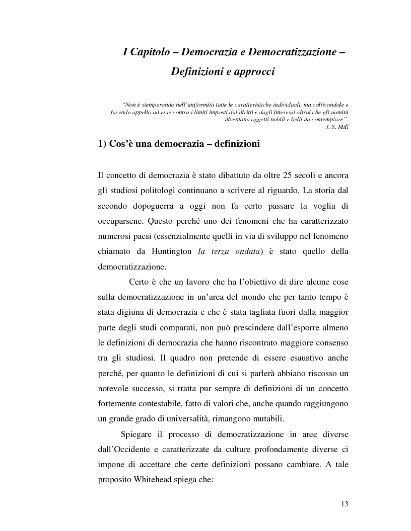 Anteprima della tesi: Istituzioni democratiche vs Democrazia. Il caso dei paesi musulmani, Pagina 9