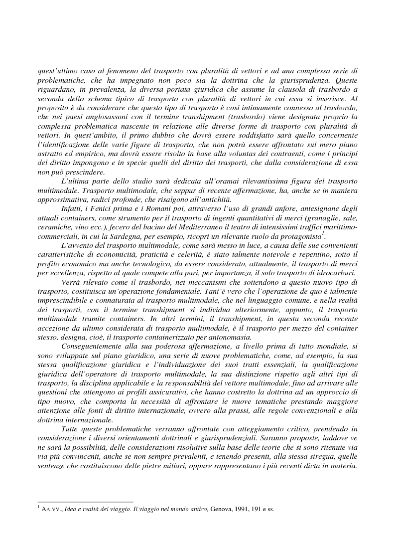 Anteprima della tesi: Le problematiche giuridiche del transhipment, Pagina 2