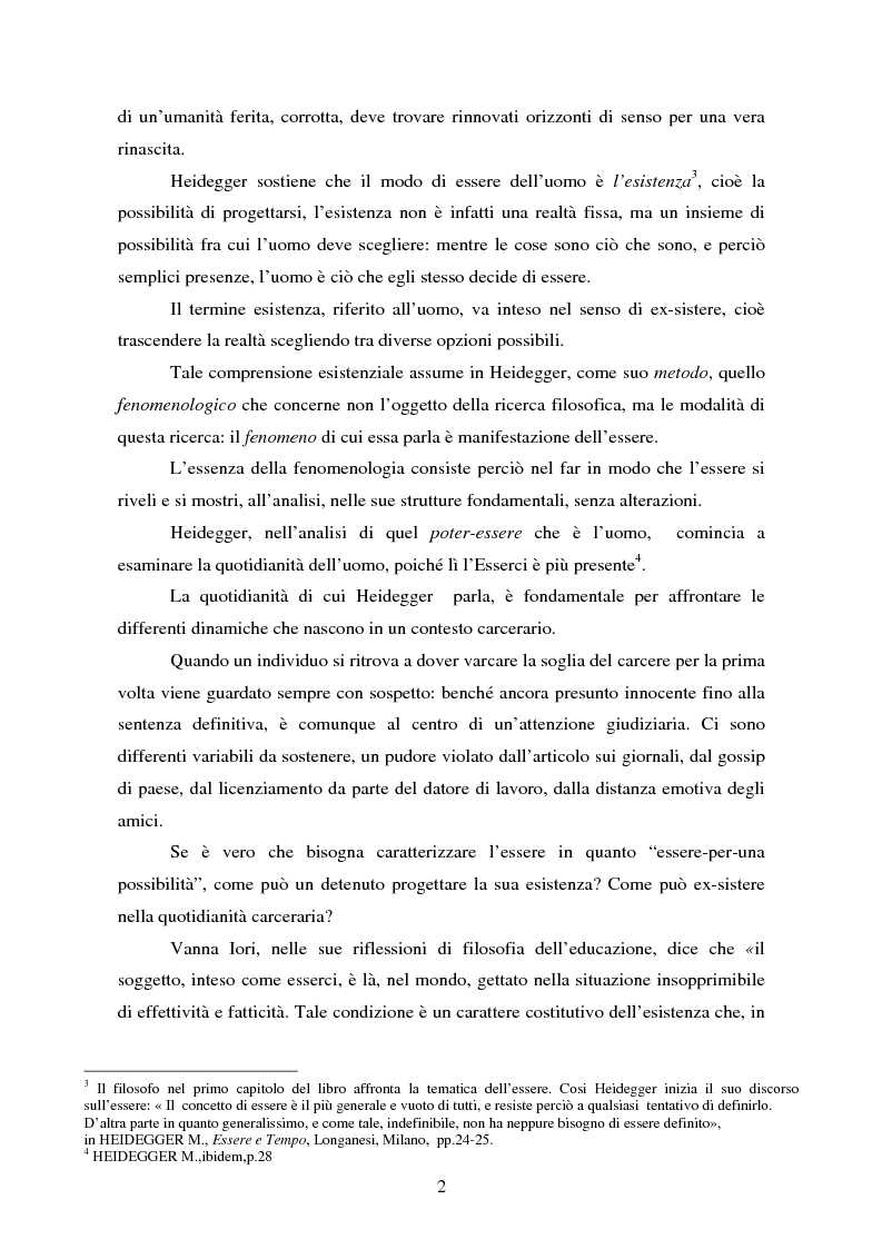 Anteprima della tesi: Parole concave per accogliere rinnovati orizzonti di senso. Il valore della parola nell'esperienza rieducativa del carcere., Pagina 4