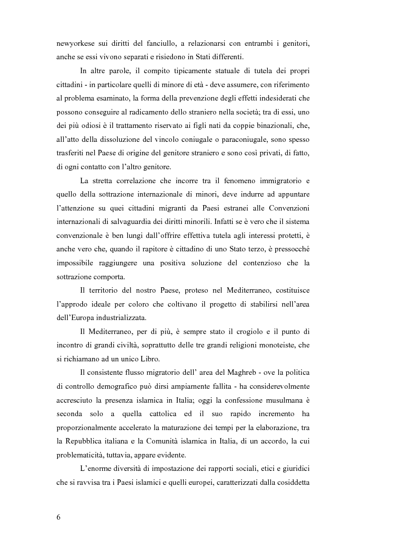Anteprima della tesi: La sottrazione internazionale di minori nei suoi recenti sviluppi giurisprudenziali, Pagina 3