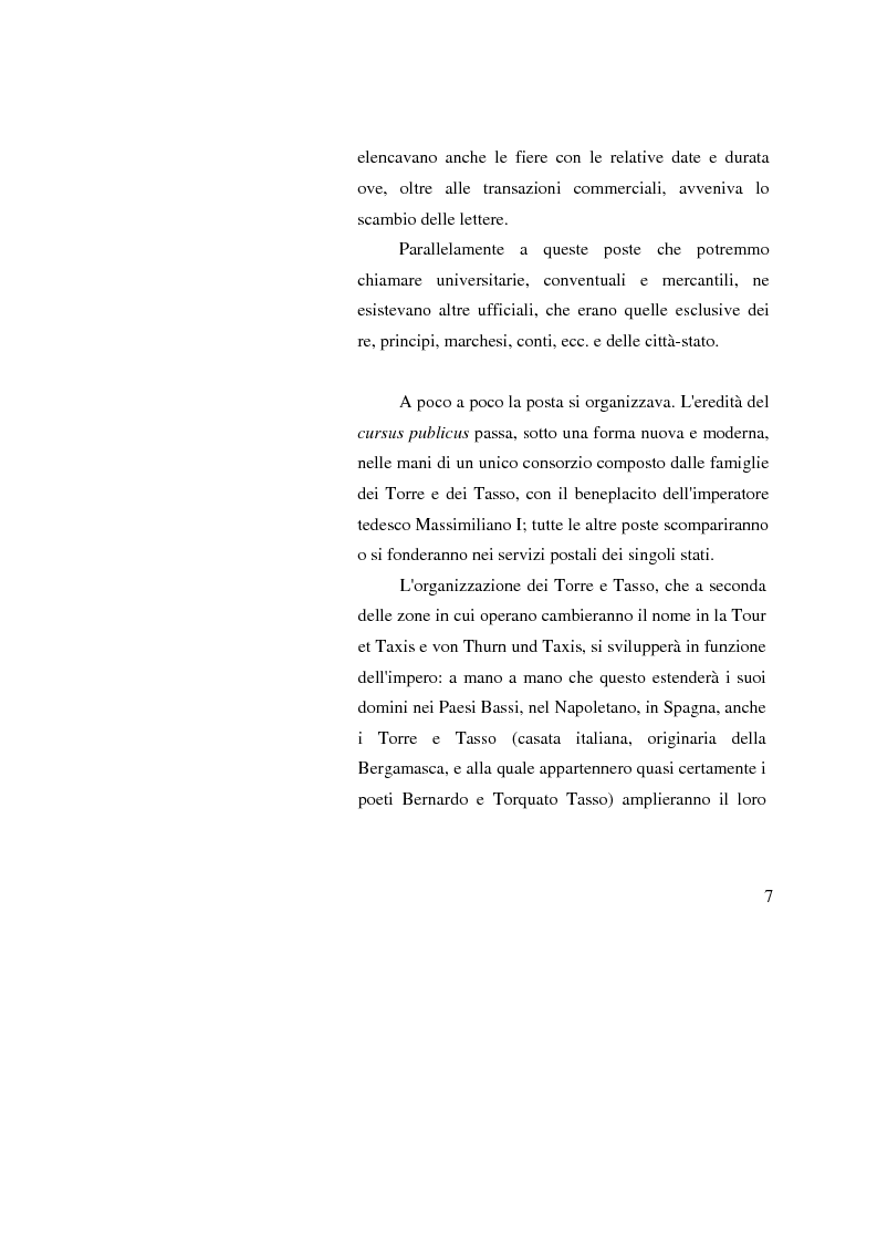 Anteprima della tesi: Poste Italiane: da servizio pubblico a sistema d'impresa, Pagina 5