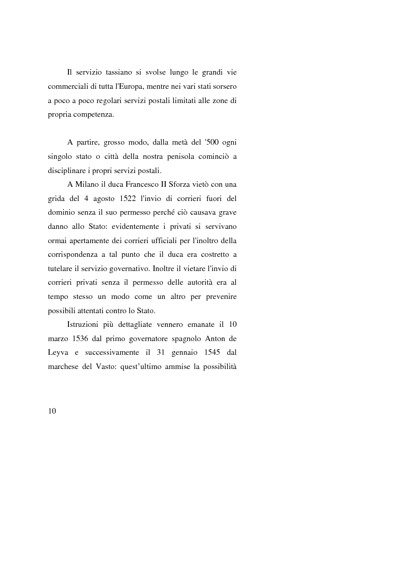 Anteprima della tesi: Poste Italiane: da servizio pubblico a sistema d'impresa, Pagina 8