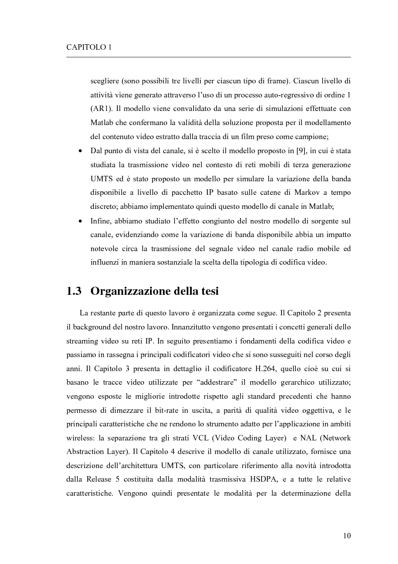 Anteprima della tesi: Adattamento congiunto delle tecniche di codifica di sorgente e delle modalità trasmissive per il trasferimento di segnali video su canale radiomobile, Pagina 2