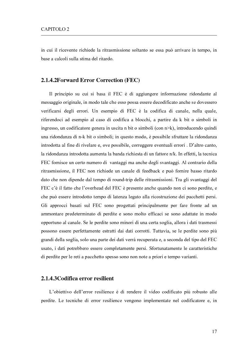 Anteprima della tesi: Adattamento congiunto delle tecniche di codifica di sorgente e delle modalità trasmissive per il trasferimento di segnali video su canale radiomobile, Pagina 9