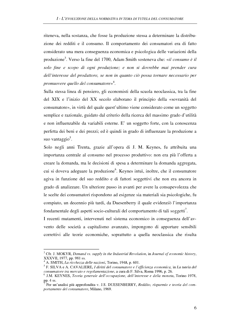 Anteprima della tesi: Il Codice del consumo. D.Lgs. 6 settembre 2005, n. 206, Pagina 5