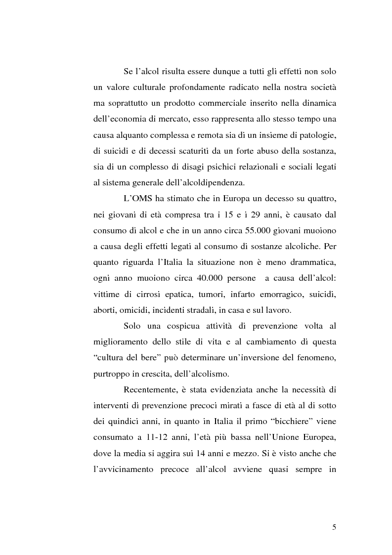 Anteprima della tesi: La famiglia alcolista. Esperienza di trattamento in un servizio alcologico territoriale e in un gruppo di auto-aiuto., Pagina 5