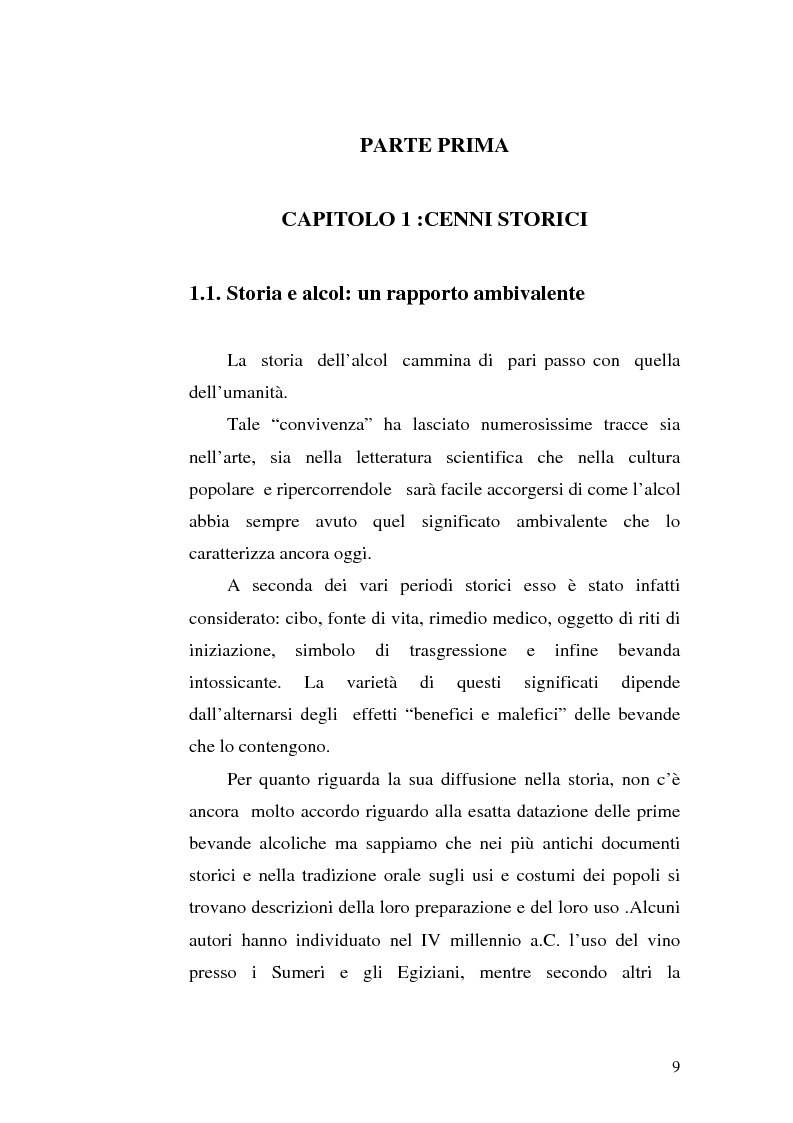 Anteprima della tesi: La famiglia alcolista. Esperienza di trattamento in un servizio alcologico territoriale e in un gruppo di auto-aiuto., Pagina 9
