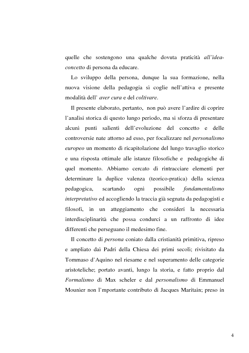 Anteprima della tesi: Il concetto di ''persona'' tra teoria e prassi educative, Pagina 2