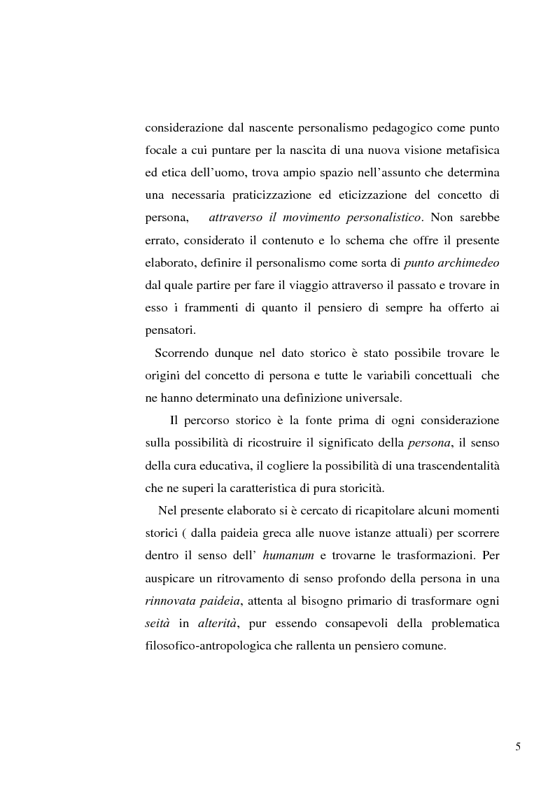 Anteprima della tesi: Il concetto di ''persona'' tra teoria e prassi educative, Pagina 3