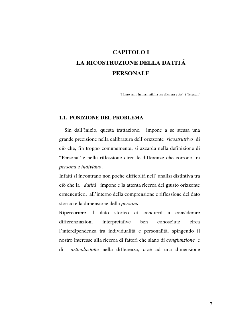 Anteprima della tesi: Il concetto di ''persona'' tra teoria e prassi educative, Pagina 5