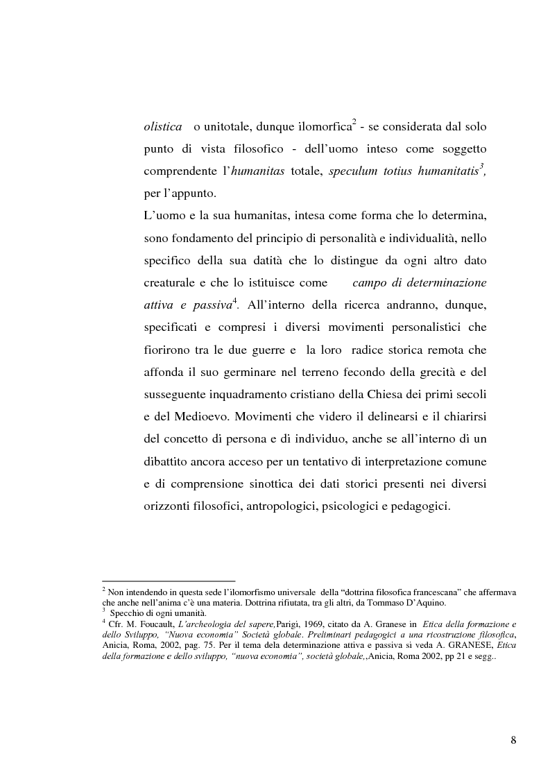Anteprima della tesi: Il concetto di ''persona'' tra teoria e prassi educative, Pagina 6