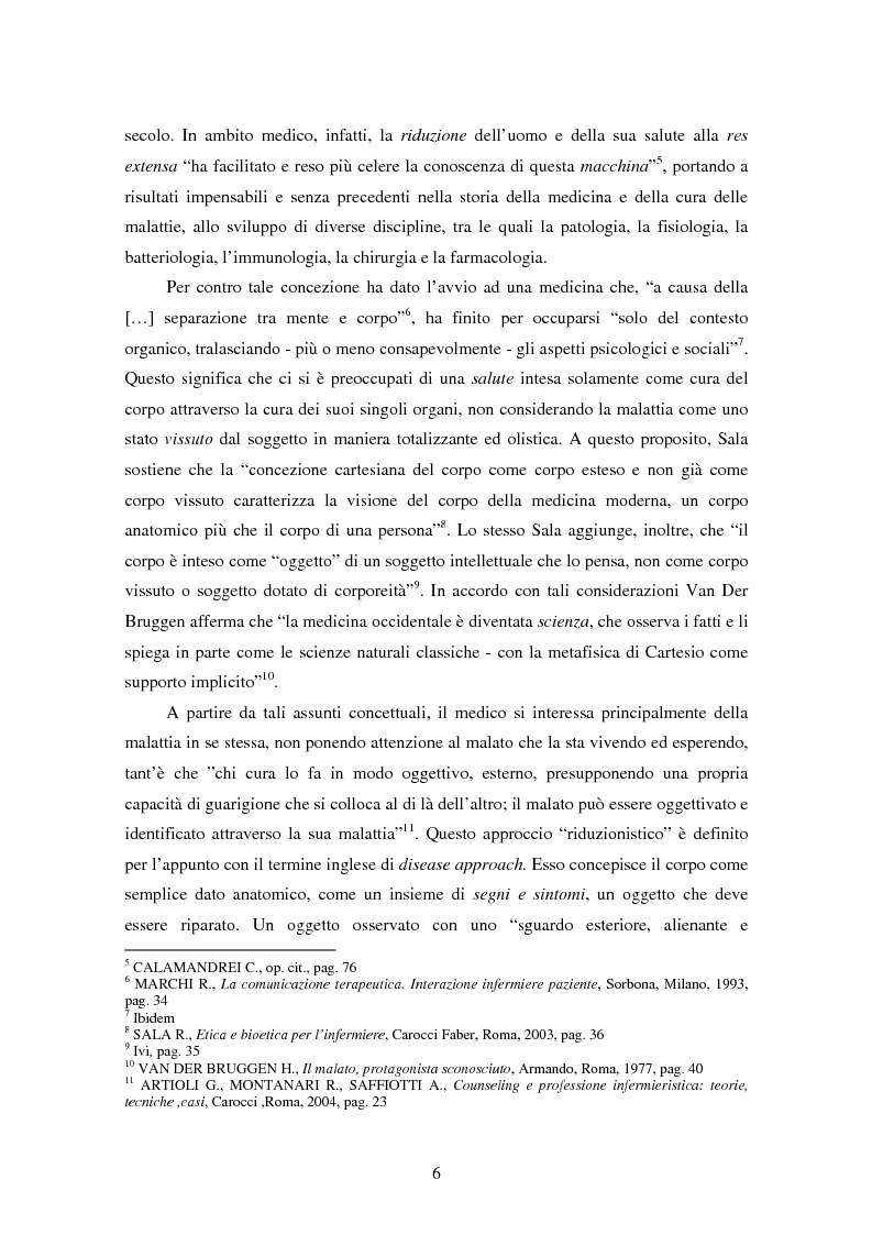 Anteprima della tesi: La relazione tra infermiere e persona malata: il nodo strategico della professione, Pagina 4