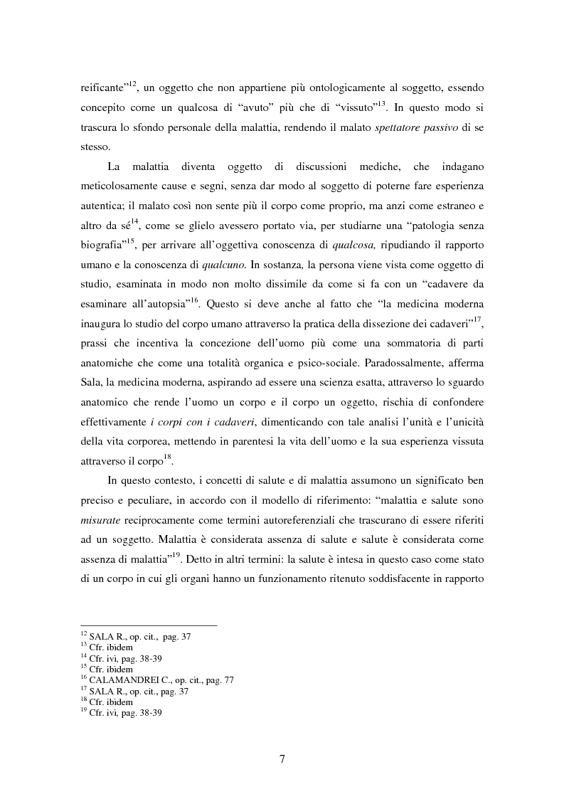 Anteprima della tesi: La relazione tra infermiere e persona malata: il nodo strategico della professione, Pagina 5