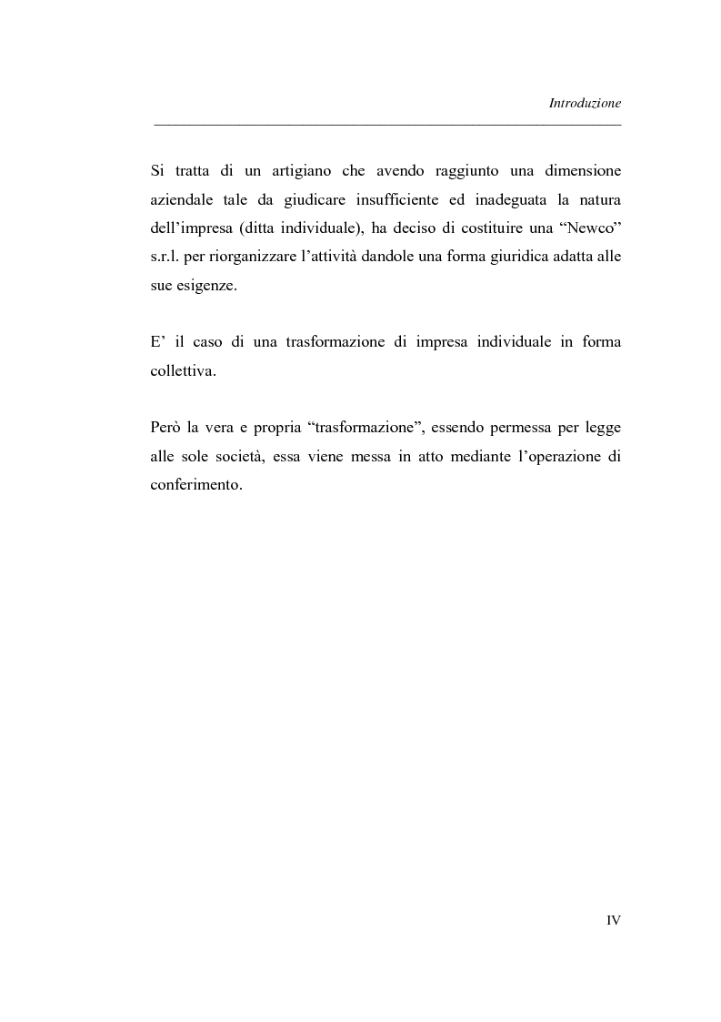 Anteprima della tesi: Similitudini tra operazioni straordinarie d'impresa. Il conferimento ''modello trasformazione''. Analisi di un caso empirico., Pagina 4