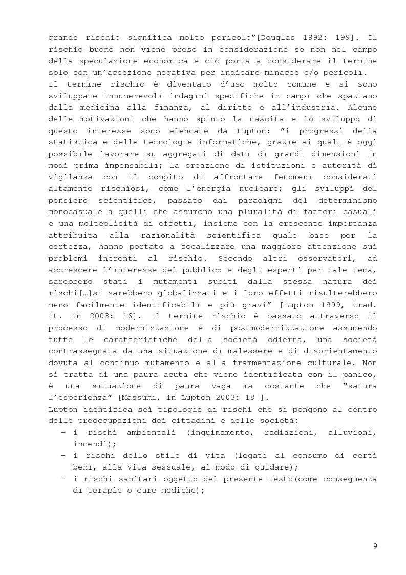 Anteprima della tesi: Dalla percezione del rischio al risk management in sanità, il sistema di incident reporting della Regione Emilia Romagna, Pagina 5