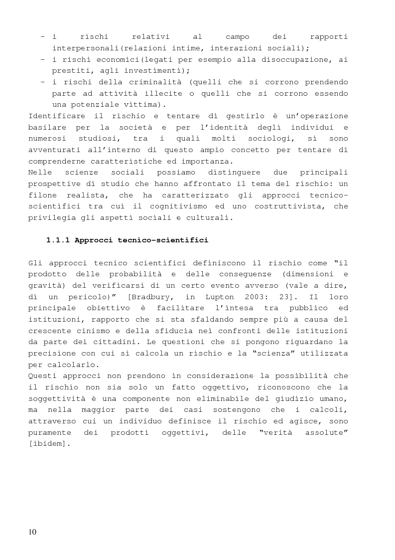 Anteprima della tesi: Dalla percezione del rischio al risk management in sanità, il sistema di incident reporting della Regione Emilia Romagna, Pagina 6