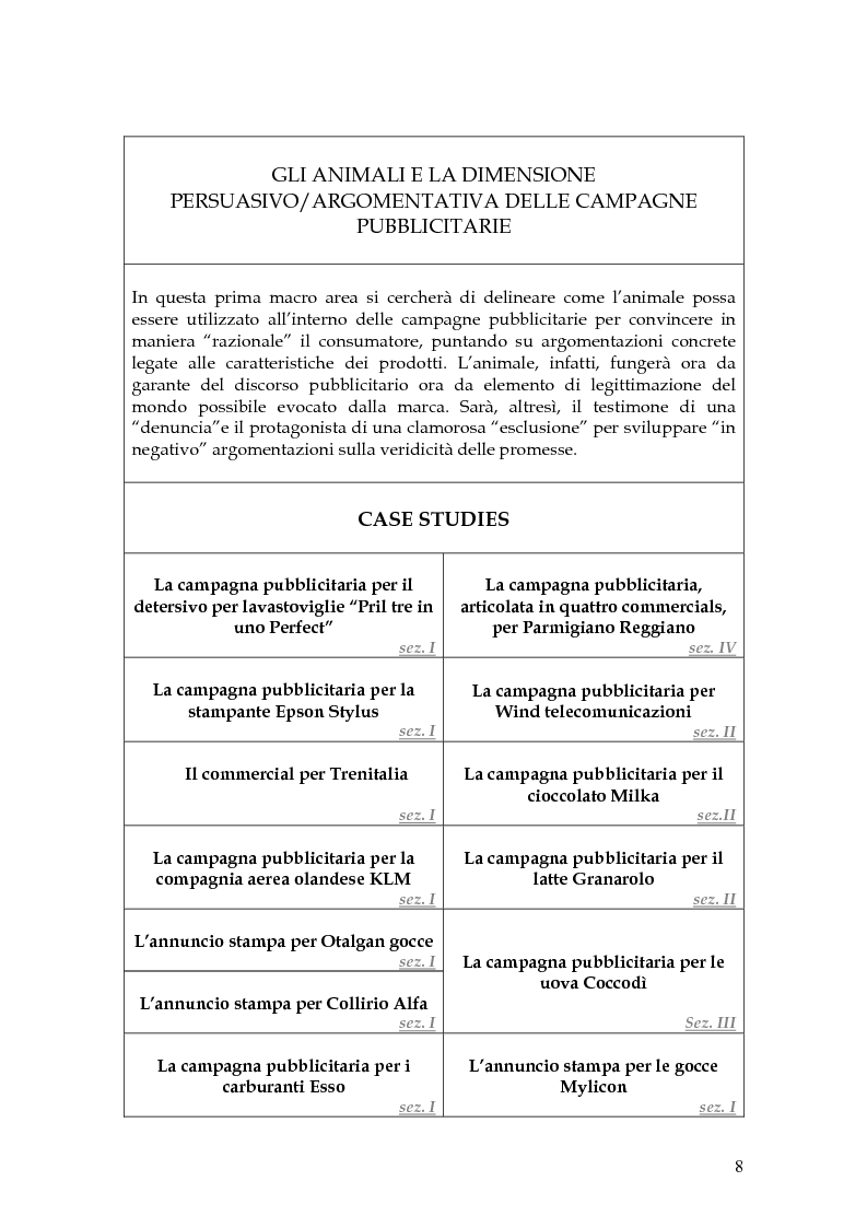 Anteprima della tesi: Animal spot: ruoli e significati degli animali nelle campagne pubblicitarie, Pagina 5