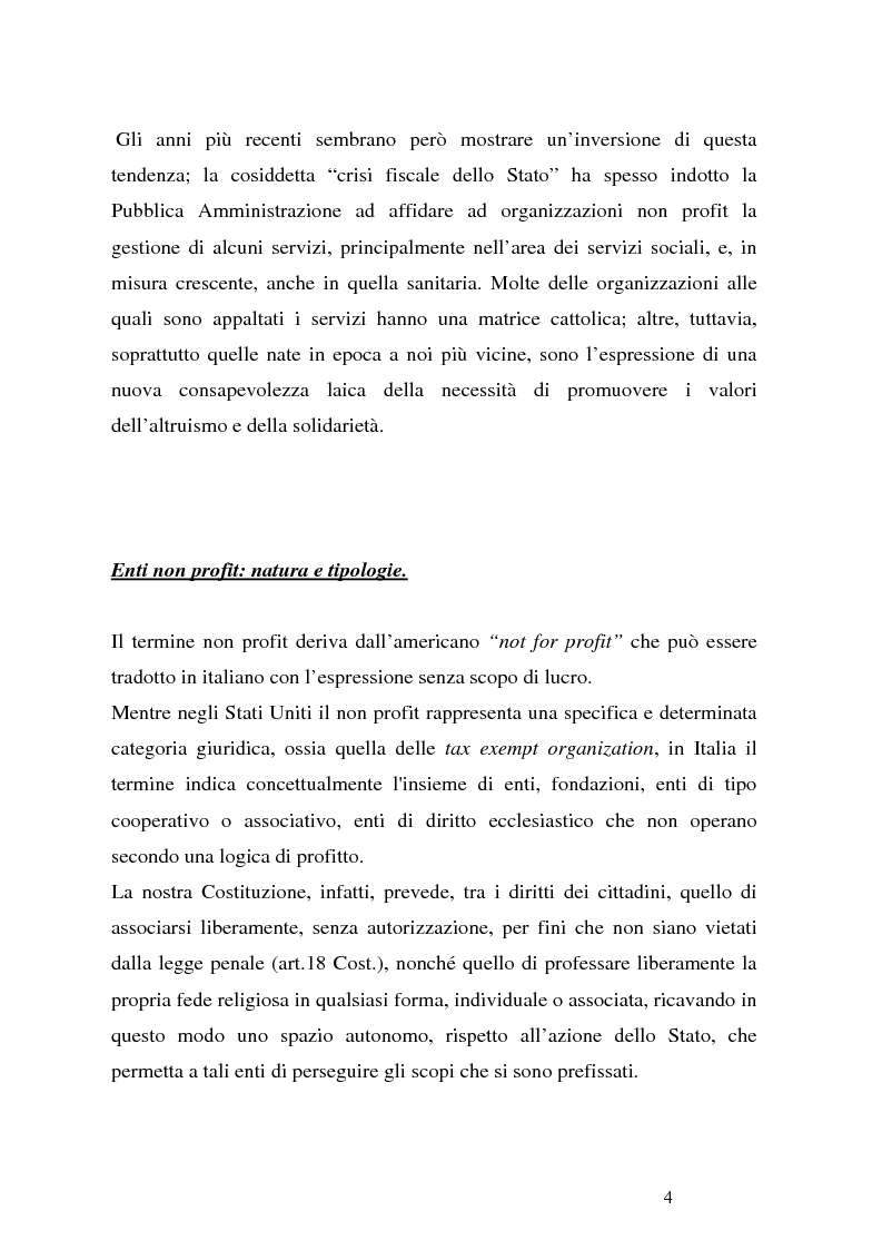 Anteprima della tesi: Organizzazioni non profit: normativa di riferimento e attività di controllo, Pagina 4