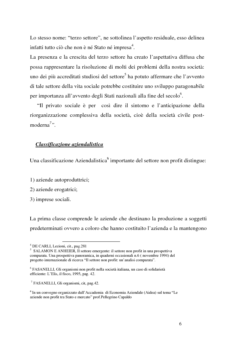Anteprima della tesi: Organizzazioni non profit: normativa di riferimento e attività di controllo, Pagina 6