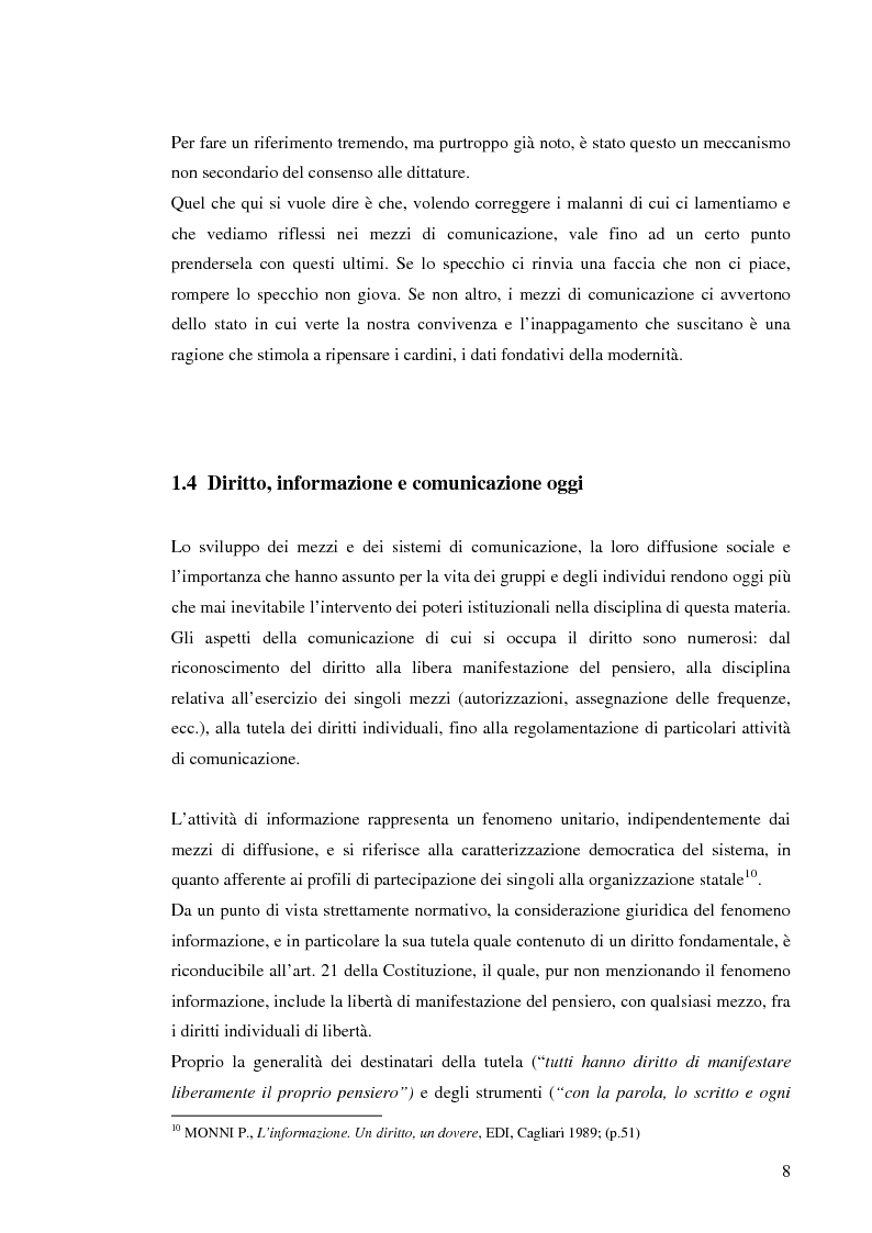 Anteprima della tesi: Il sistema radiotelevisivo tra pubblico e privato. Una proposta di legge di iniziativa popolare, Pagina 11