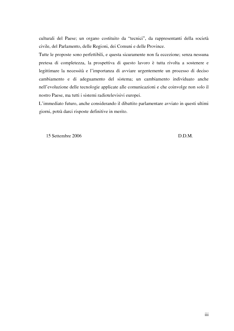 Anteprima della tesi: Il sistema radiotelevisivo tra pubblico e privato. Una proposta di legge di iniziativa popolare, Pagina 3