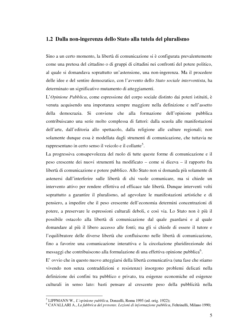 Anteprima della tesi: Il sistema radiotelevisivo tra pubblico e privato. Una proposta di legge di iniziativa popolare, Pagina 8