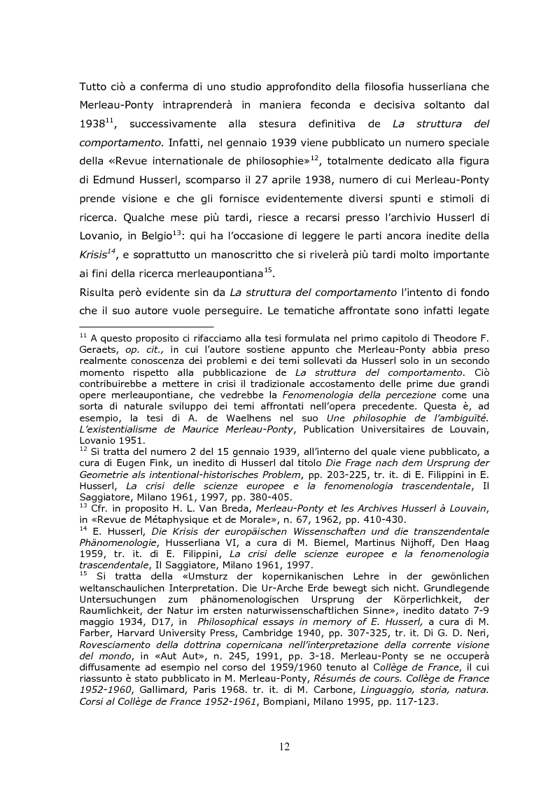 Anteprima della tesi: Cogito tacito e cogito parlato nella filosofia di Maurice Merleau-Ponty, Pagina 10