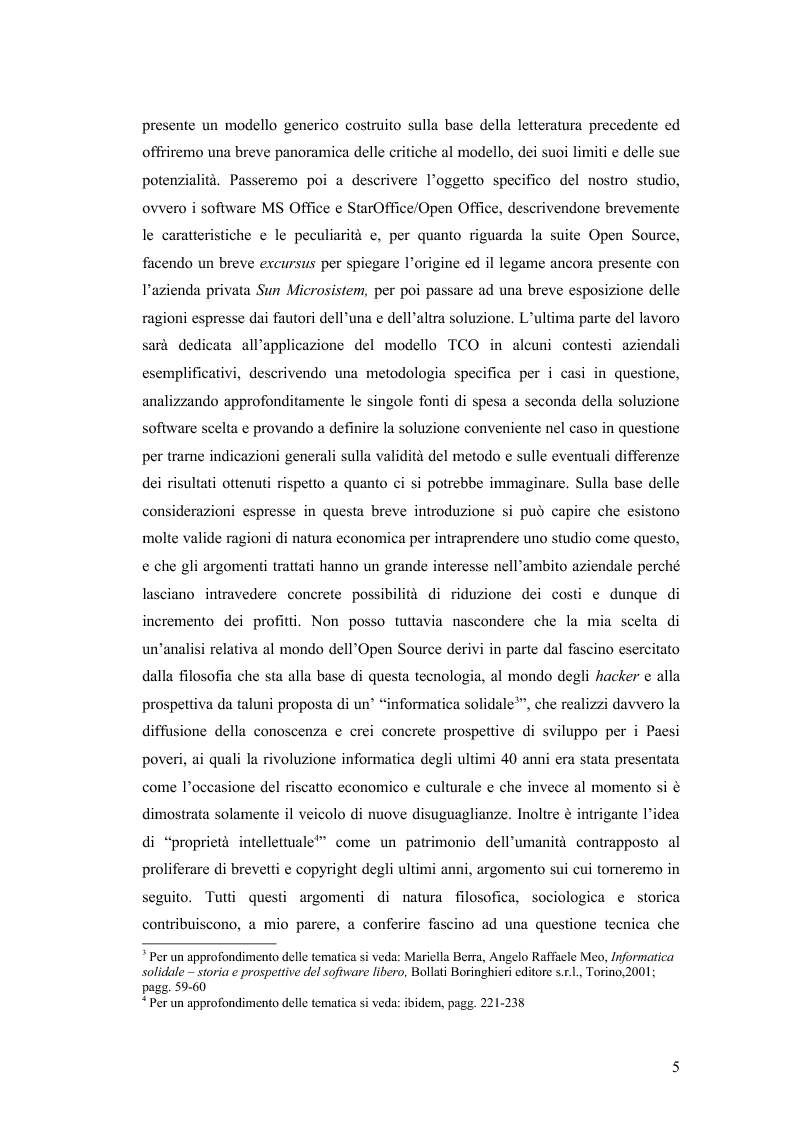 Anteprima della tesi: Total cost of ownership: una comparazione Office - Open Office, Pagina 3
