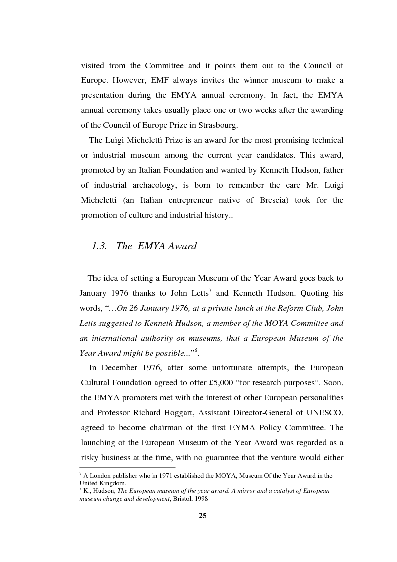 Anteprima della tesi: Going Digital: the European Museum Forum Experience within the European Union BRICKS Project, Pagina 12