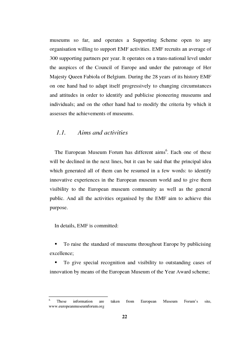 Anteprima della tesi: Going Digital: the European Museum Forum Experience within the European Union BRICKS Project, Pagina 9