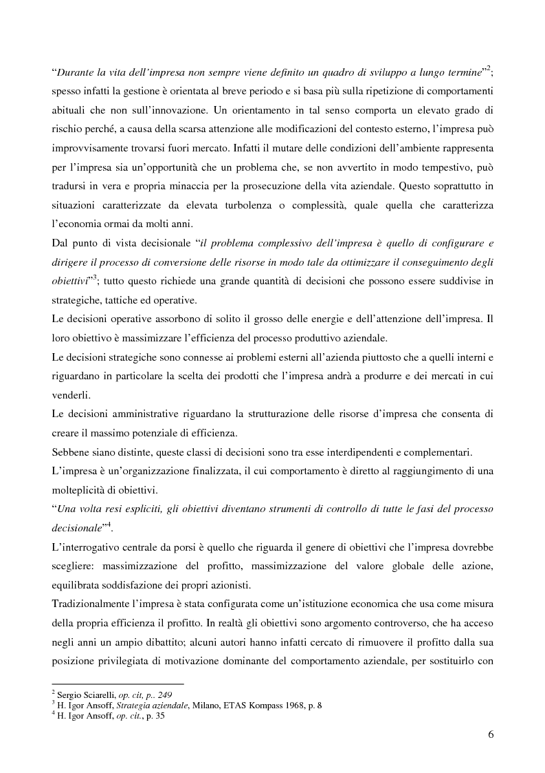 Anteprima della tesi: Le strategie di crescita e sviluppo dimensionale. Il caso Consip S.p.a., Pagina 3