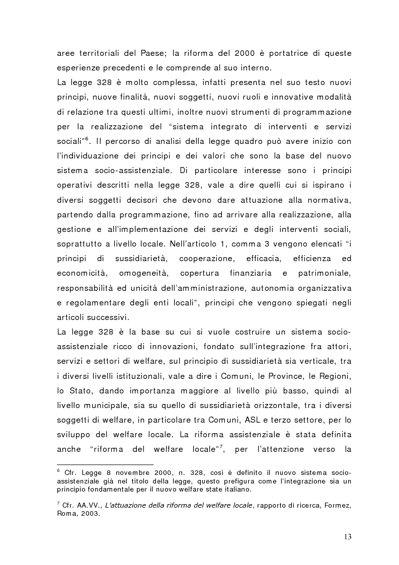 Anteprima della tesi: Fra governance e programmazione partecipata: il Piano Sociale di Zona nel distretto di Sondrio, Pagina 8