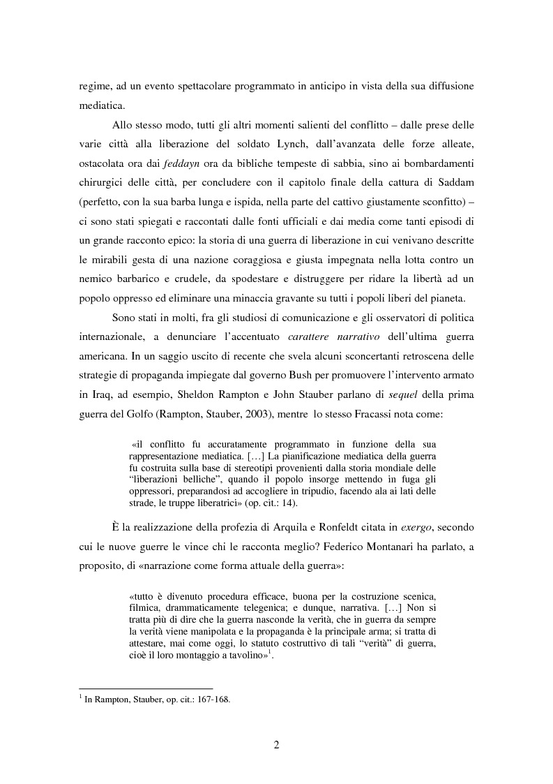 Anteprima della tesi: Come si racconta una guerra. Analisi semiotica dei discorsi di George W. Bush durante la guerra in Iraq., Pagina 2