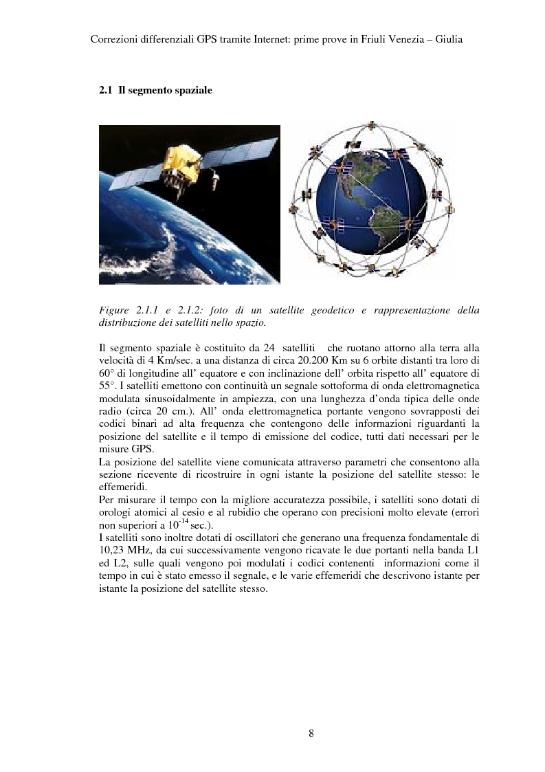 Anteprima della tesi: Correzioni GPS differenziali tramite internet, prime prove in Friuli Venezia Giulia, Pagina 5